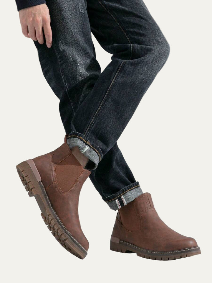 Mens Chelsea Boots Polished Leather Classic Style