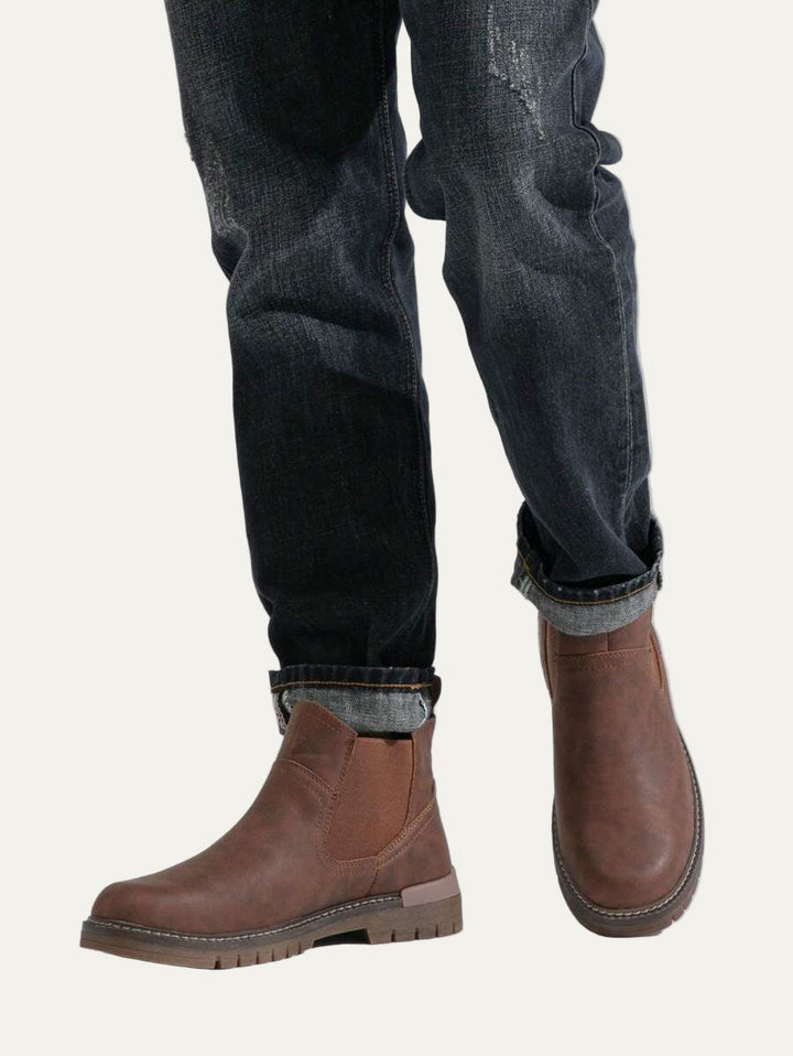 Mens Chelsea Boots Polished Leather Classic Style