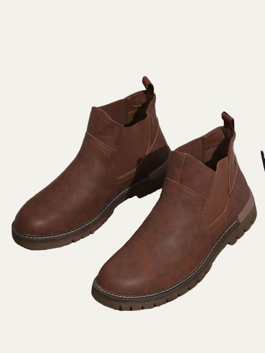 Mens Chelsea Boots Polished Leather Classic Style