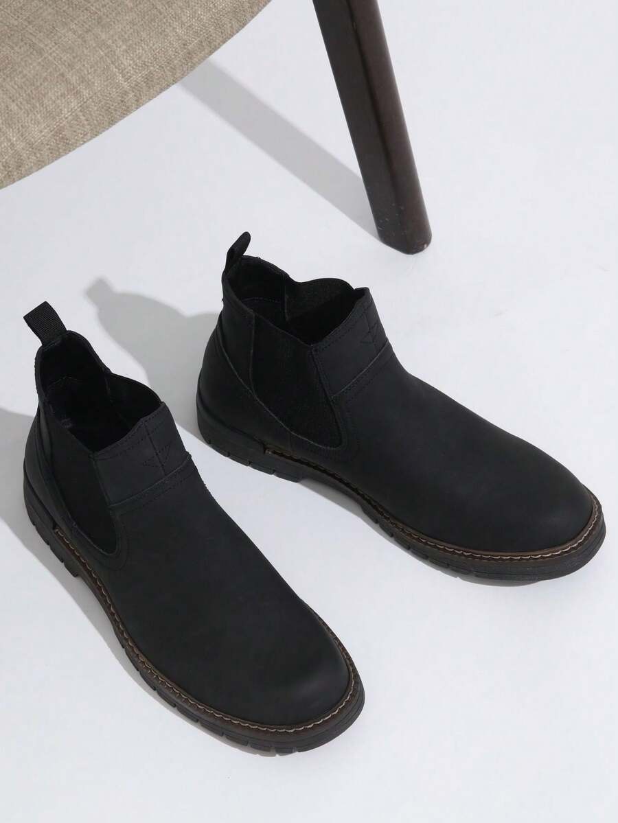 Mens Chelsea Boots Polished Leather Classic Style