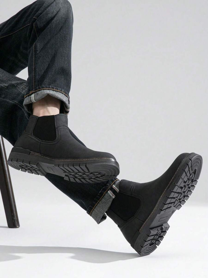 Mens Chelsea Boots Polished Leather Classic Style