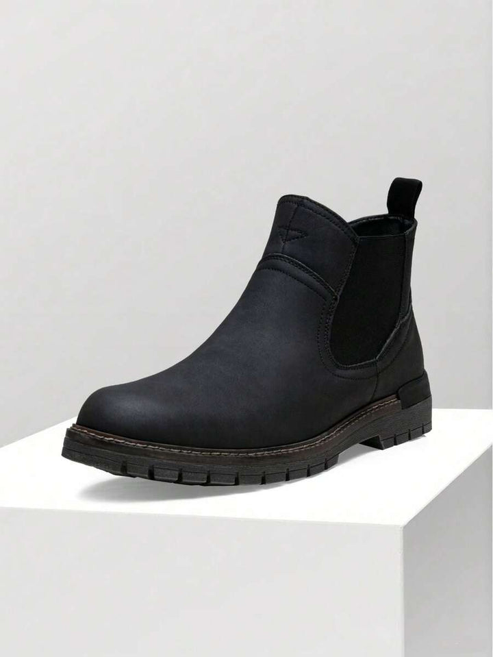 Unisex Chelsea Boots Leather Chunky Sole