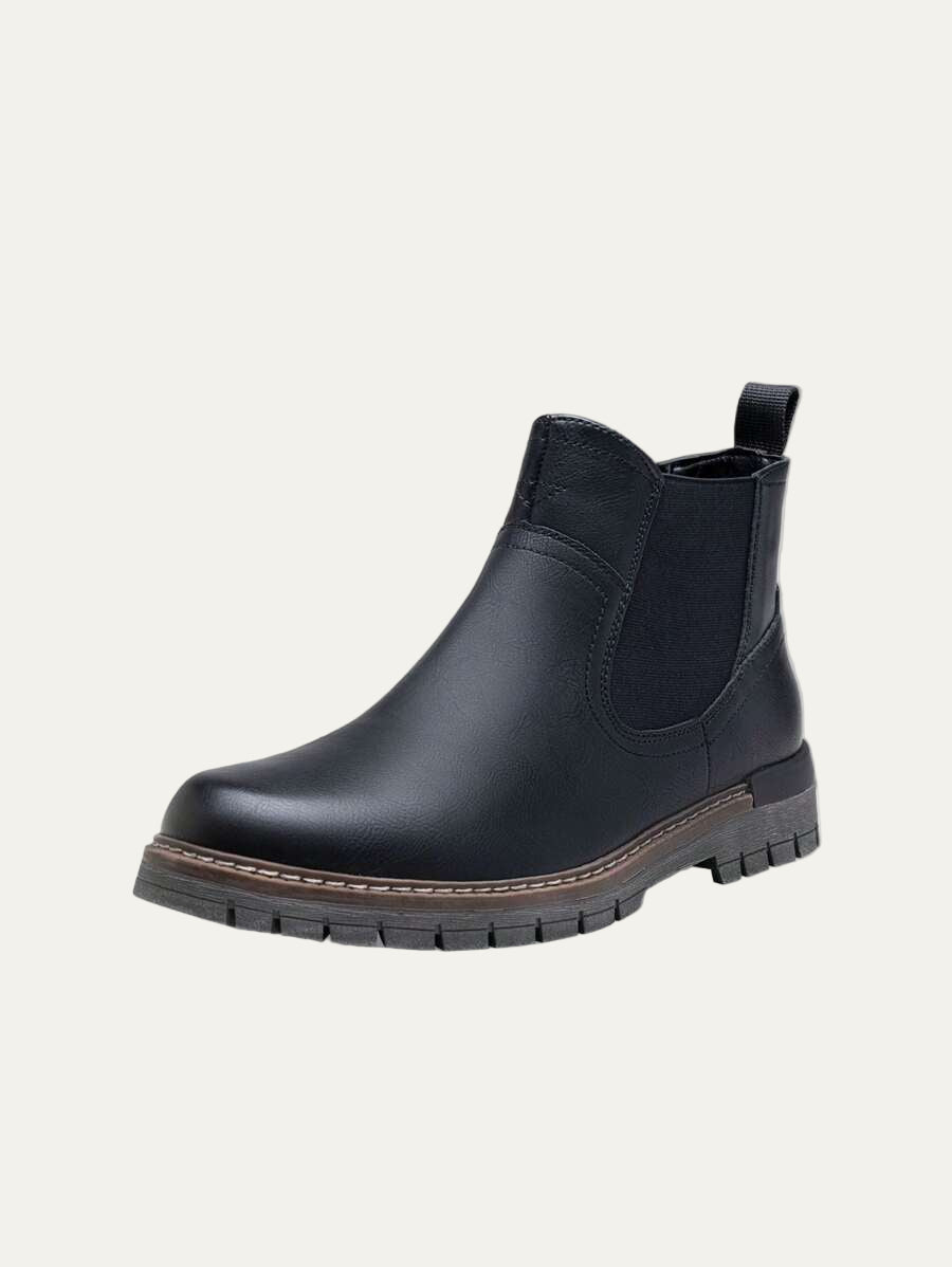 Mens Chelsea Boots Polished Leather Classic Style - BritishMode