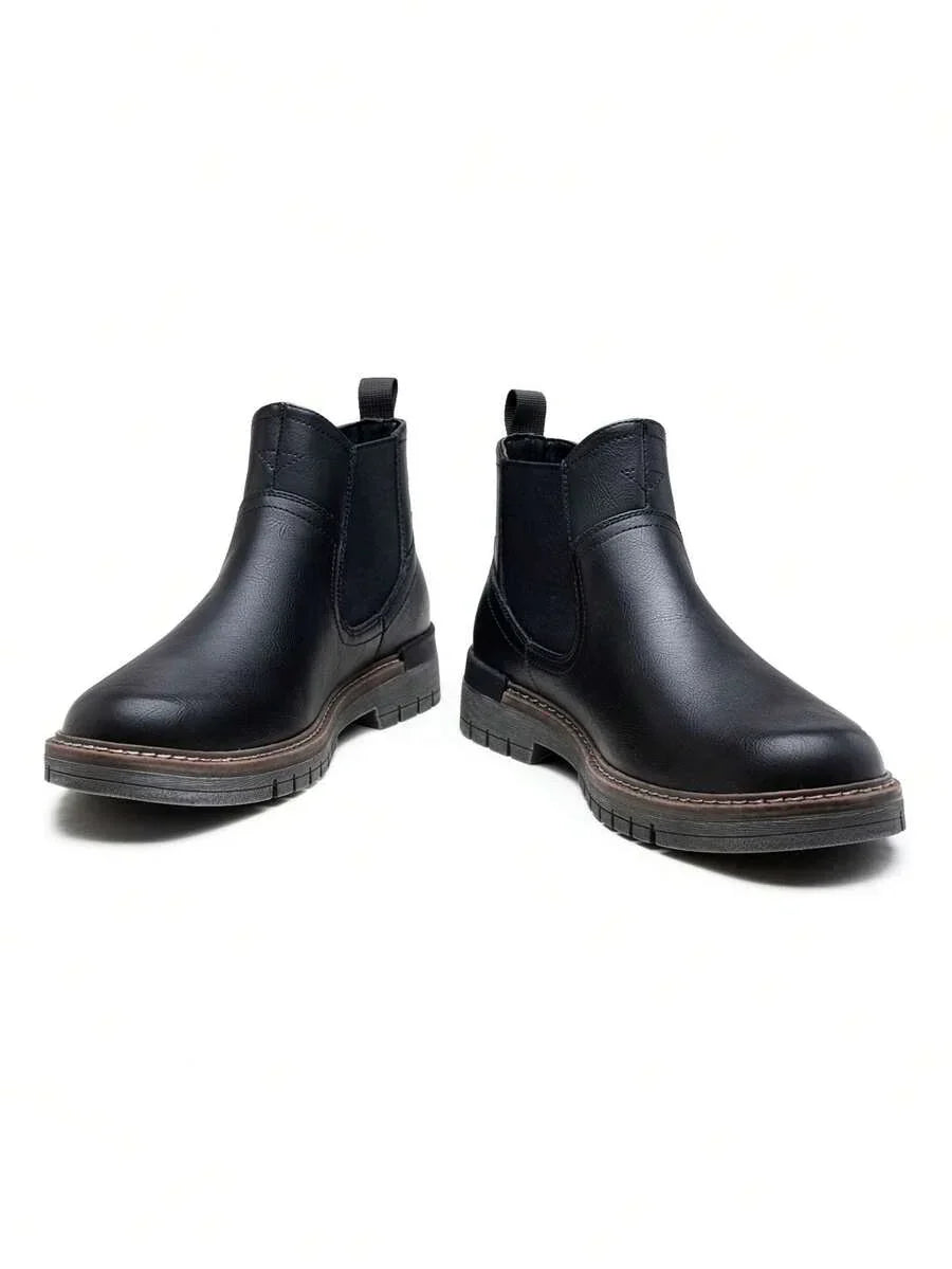 Mens Chelsea Boots Polished Leather Classic Style