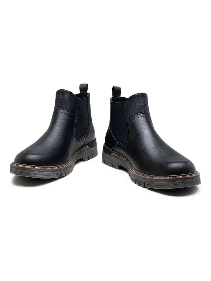 Mens Chelsea Boots Polished Leather Classic Style