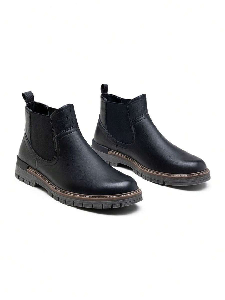 Unisex Chelsea Boots Leather Chunky Sole