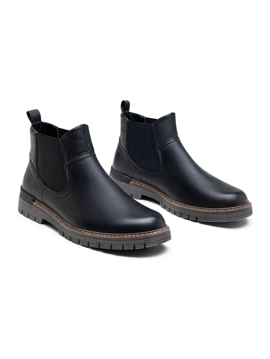 Mens Chelsea Boots Polished Leather Classic Style