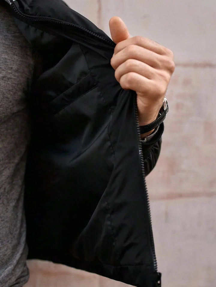 Unisex Puffer Jacket with Hood and Padding