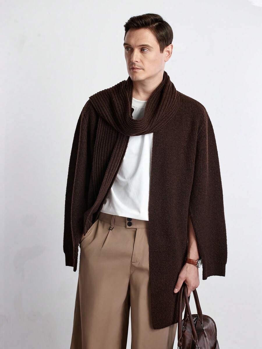 Womens Casual Wool Knit Cardigan Relaxed Fit