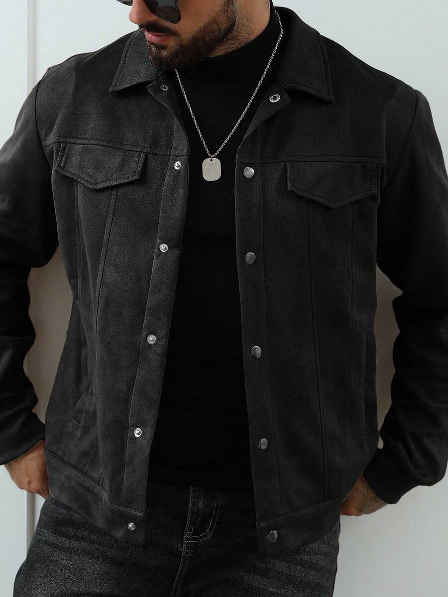 Unisex Casual Fleece Jacket Relaxed Fit