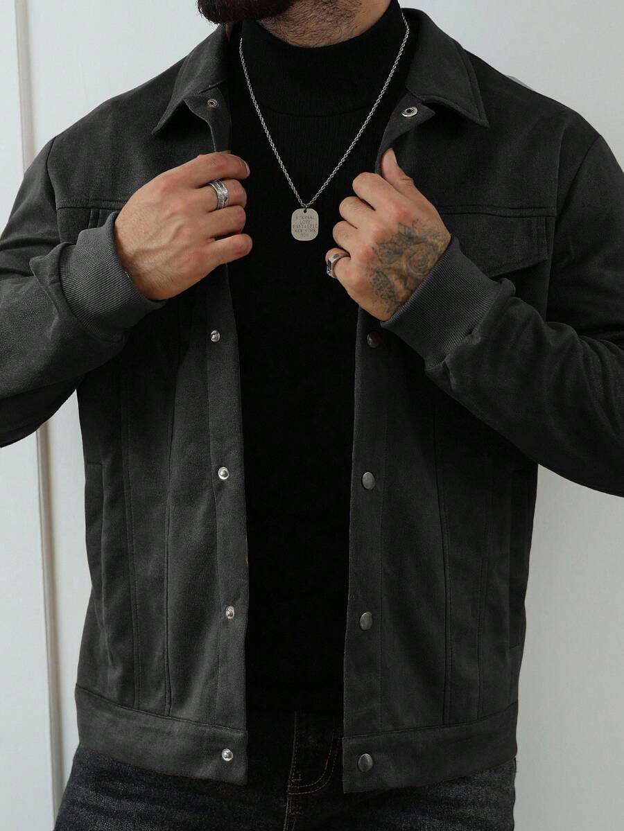 Unisex Casual Fleece Jacket Relaxed Fit