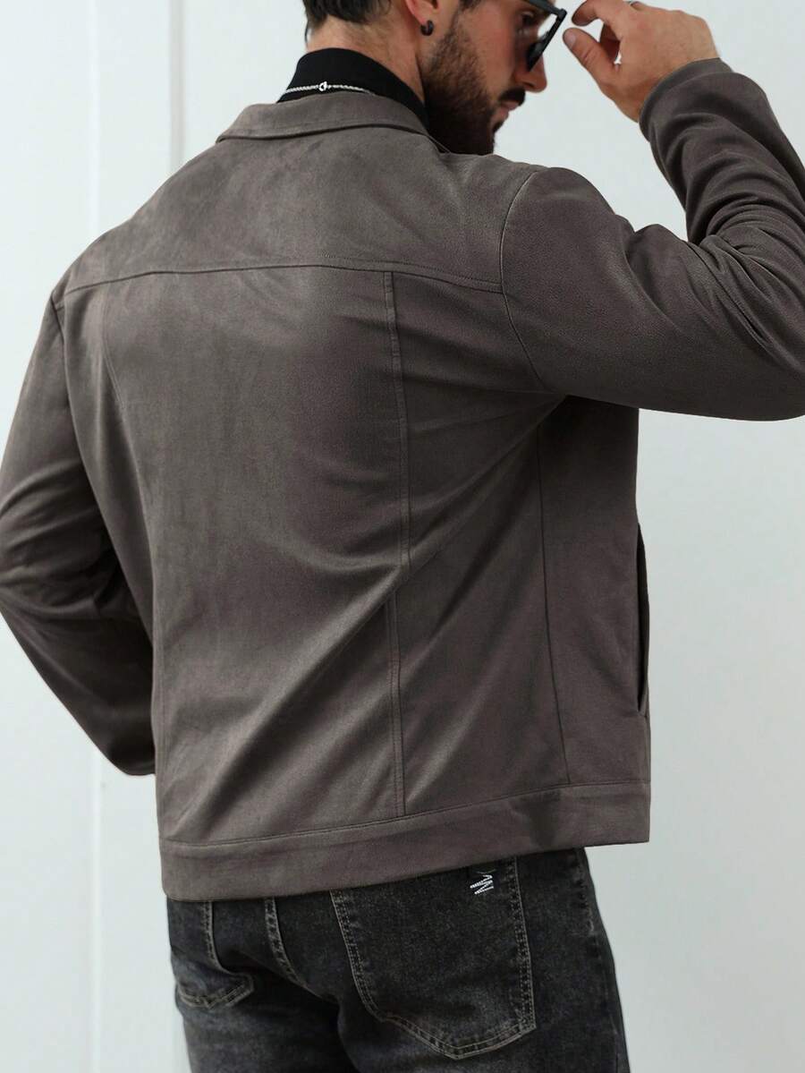 Unisex Casual Fleece Jacket Relaxed Fit