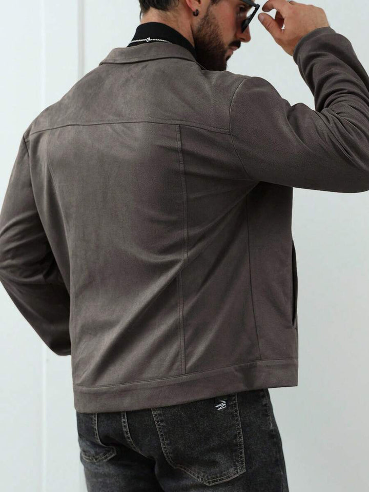 Unisex Casual Fleece Jacket Relaxed Fit
