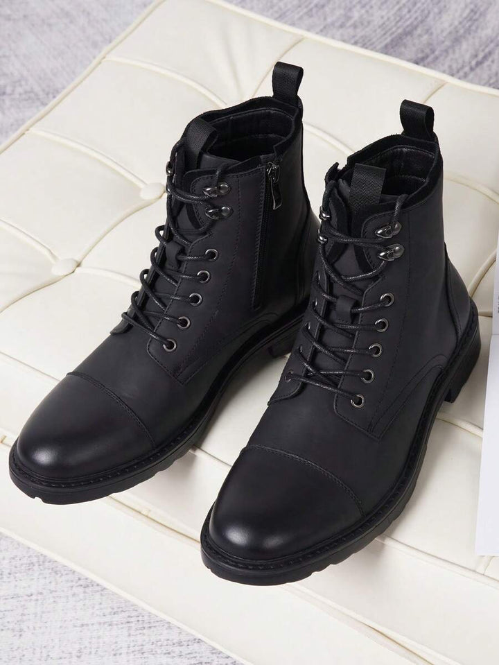 Mens Chukka Orthopedic Boots with Side Zipper Comfortable Fit - BritishMode
