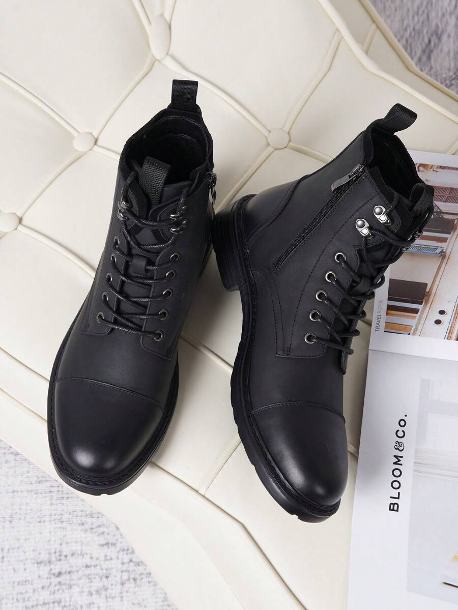 Mens Chukka Orthopedic Boots with Side Zipper Comfortable Fit
