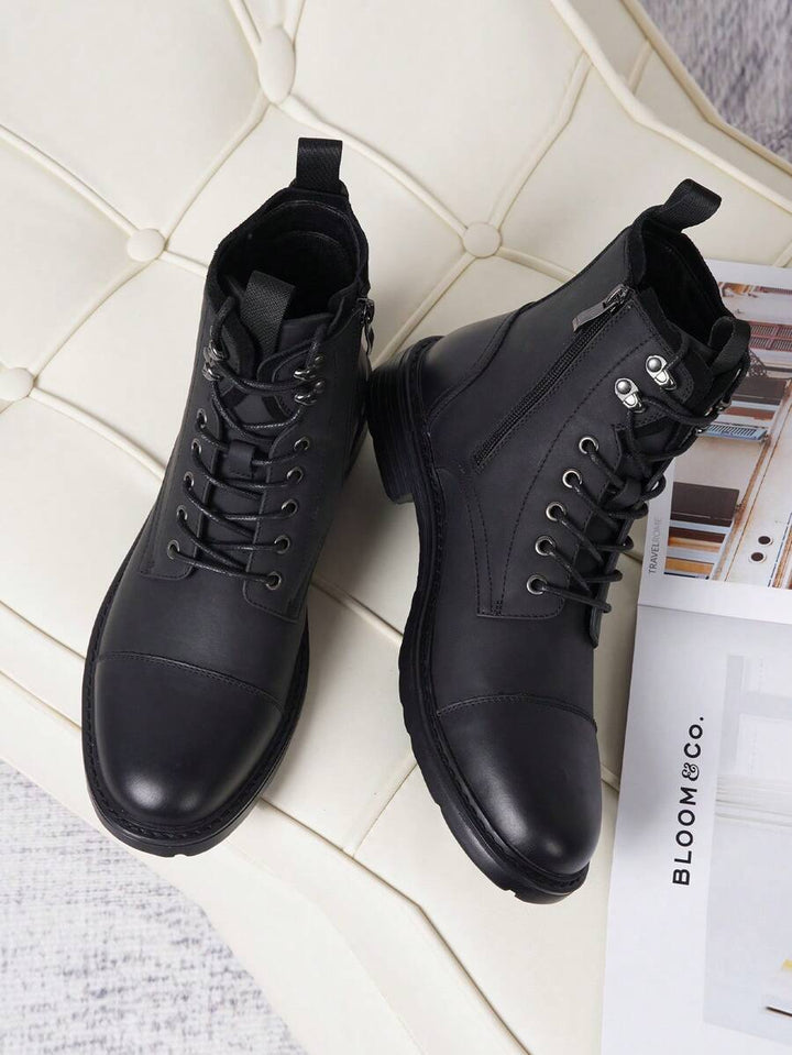 Mens Chukka Orthopedic Boots with Side Zipper Comfortable Fit