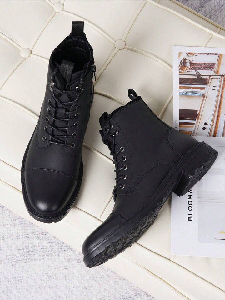 Mens Chukka Orthopedic Boots with Side Zipper Comfortable Fit