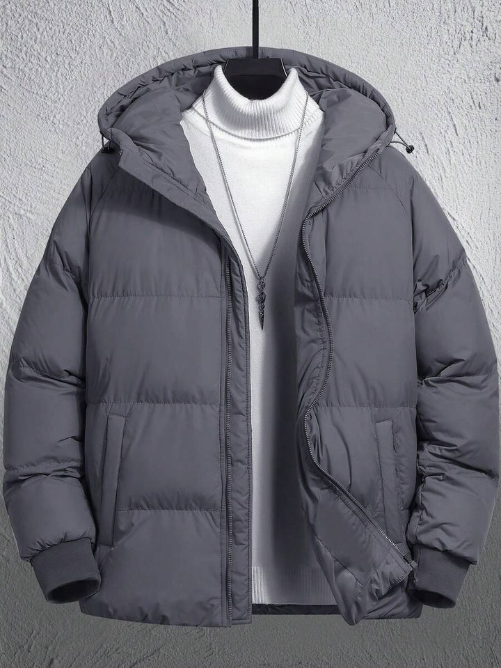 Unisex Casual Padded Jacket Quilted Relaxed Fit