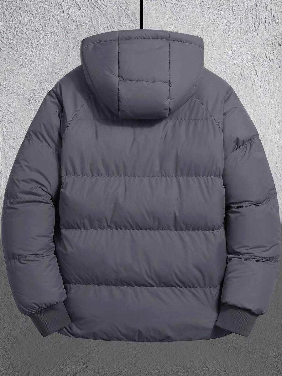 Unisex Casual Padded Jacket Quilted Relaxed Fit