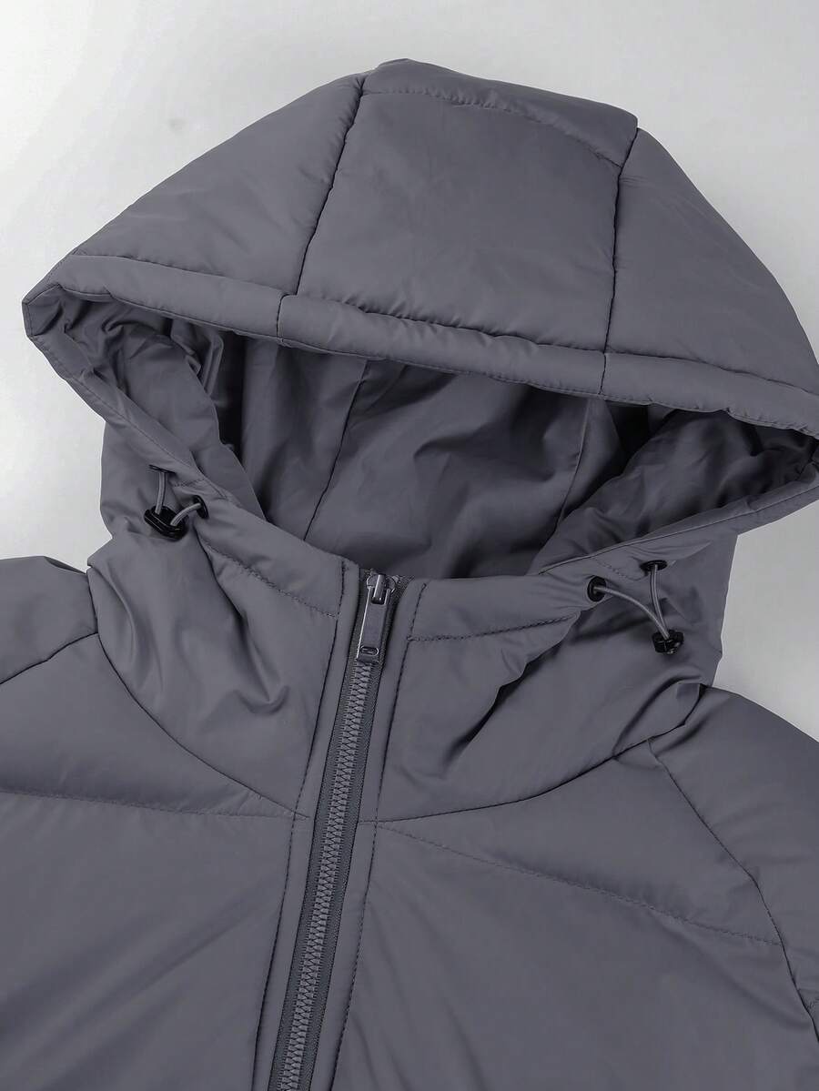 Unisex Casual Padded Jacket Quilted Relaxed Fit