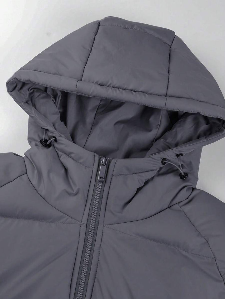 Unisex Casual Padded Jacket Quilted Relaxed Fit