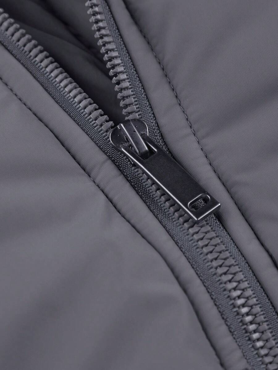 Unisex Casual Padded Jacket Quilted Relaxed Fit
