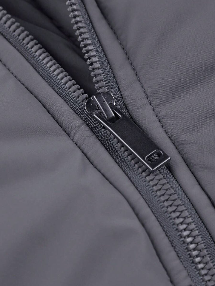 Unisex Casual Padded Jacket Quilted Relaxed Fit