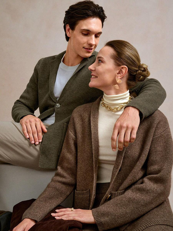 Mens Cardigan Casual Fit Knit
