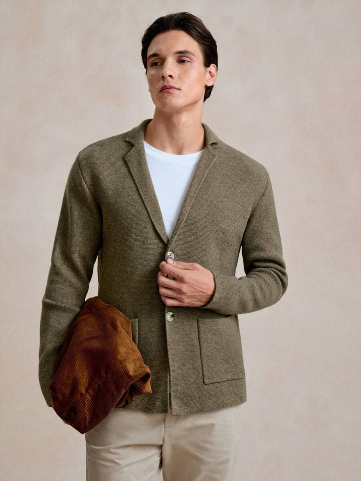 Mens Cardigan Casual Fit Knit