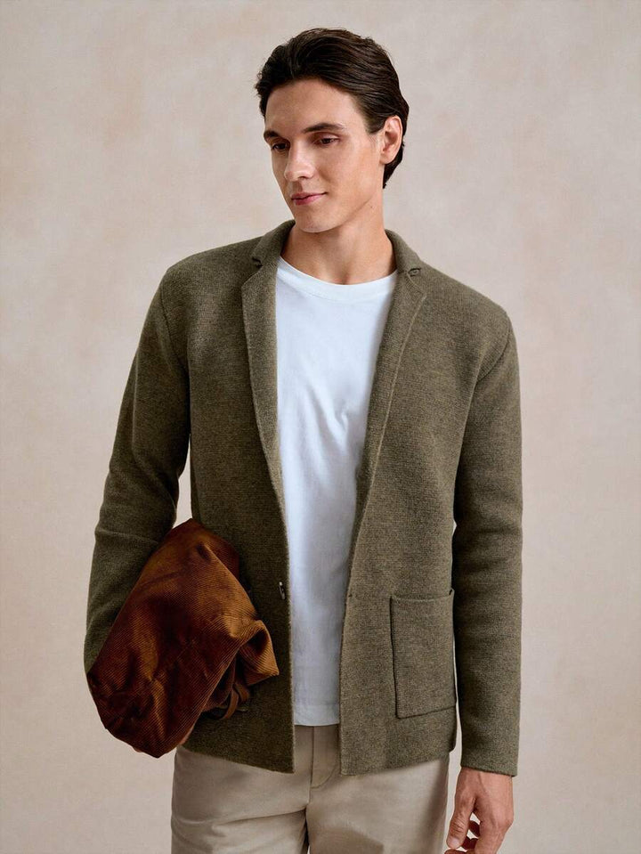 Mens Cardigan Casual Fit Knit