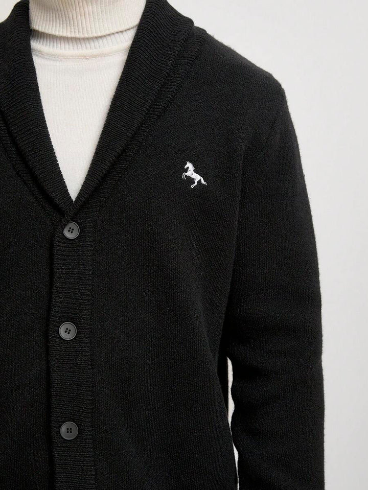 Womens Embroidered Knit Cardigan Regular Fit