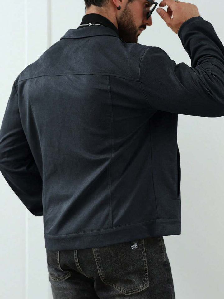 Unisex Casual Fleece Jacket Relaxed Fit