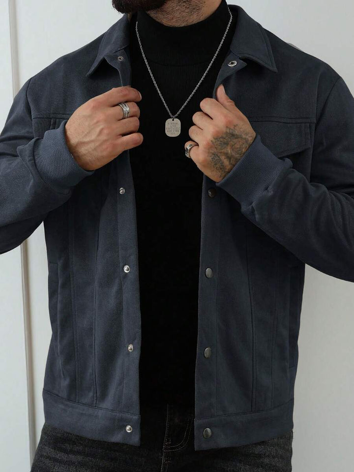 Unisex Casual Fleece Jacket Relaxed Fit