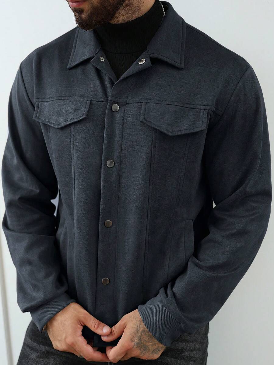 Unisex Casual Fleece Jacket Relaxed Fit