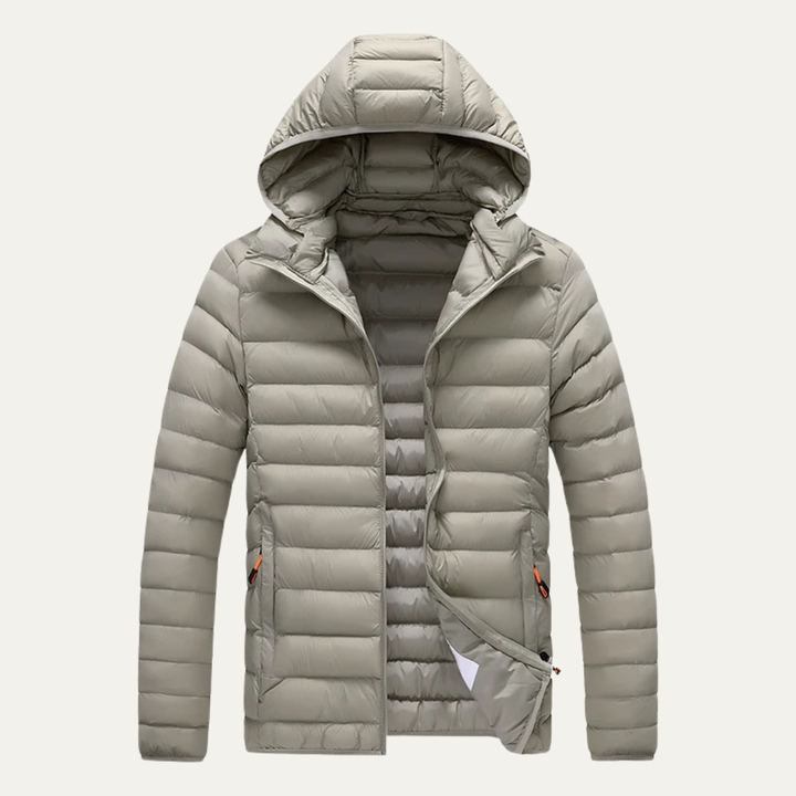Mens Hooded Puffer Parka Jacket Insulated Winter