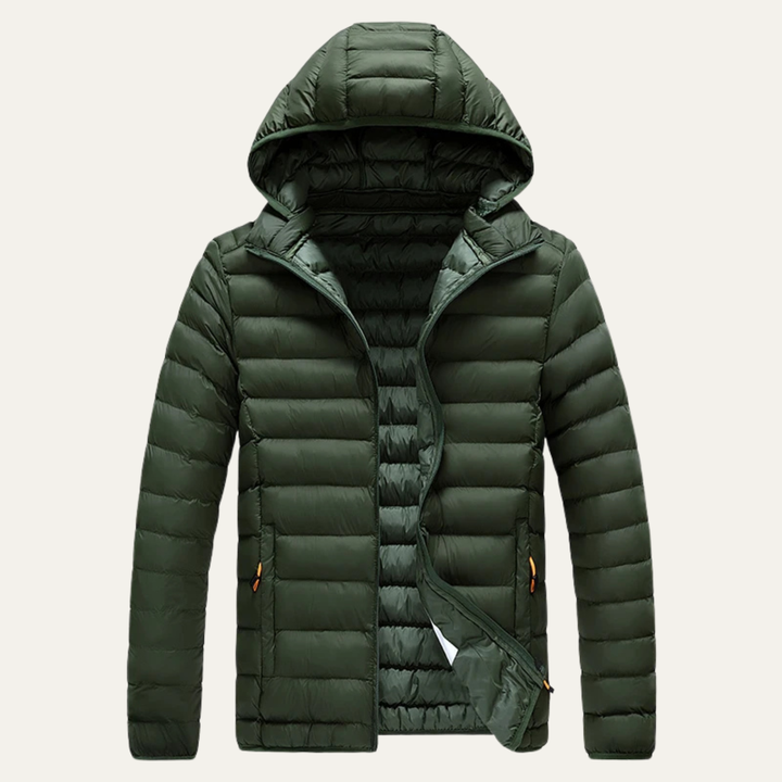 Mens Hooded Puffer Parka Jacket Insulated Winter