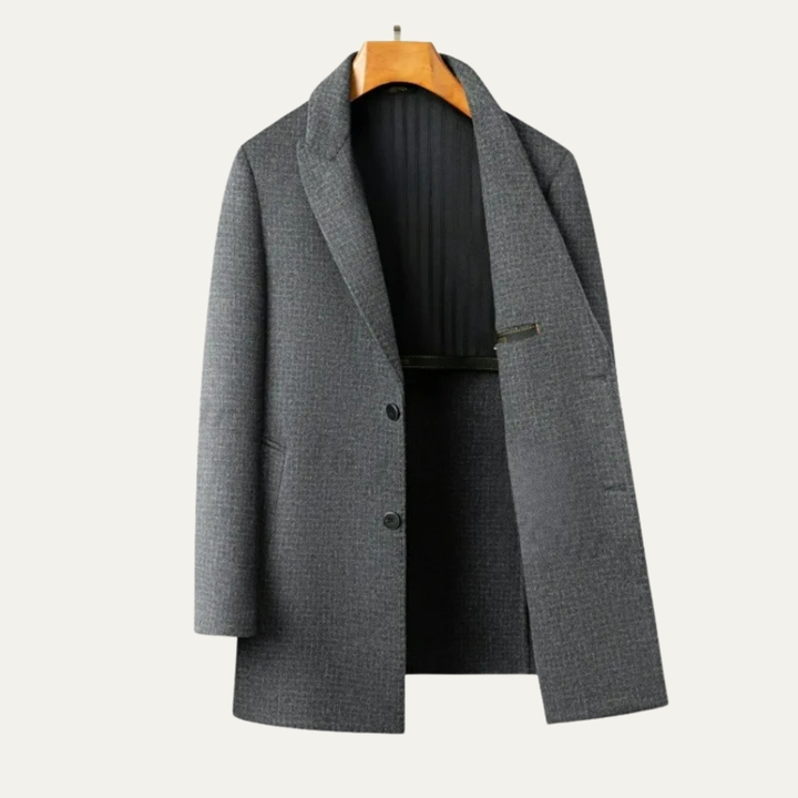 Mens Wool Overcoat Double-Faced Classic Fit