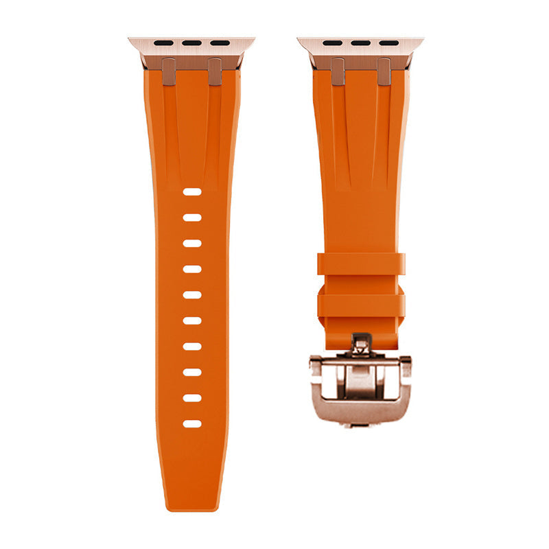 Unisex Silicone Watch Strap Durable Secure Buckle