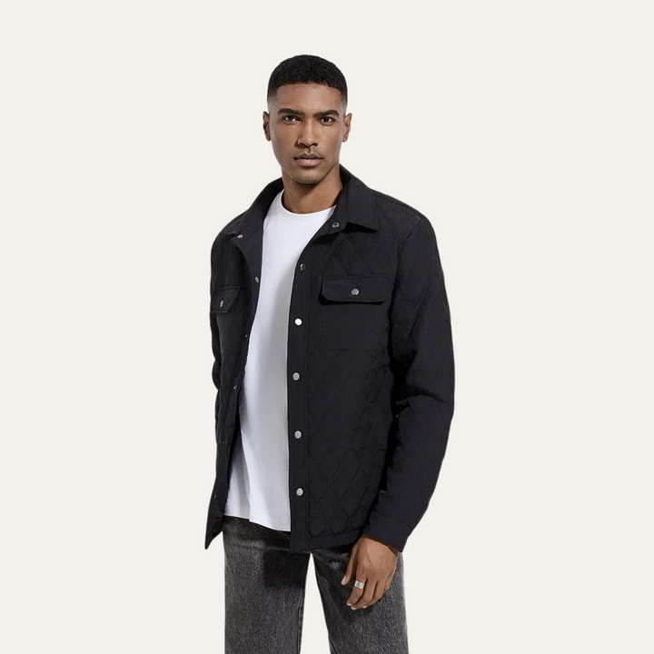Mens Quilted Jacket Lightweight Casual Fit