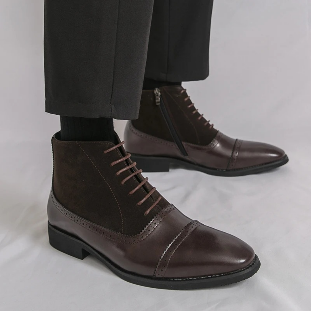 Mens Formal Chelsea Leather Boots Elegant Style