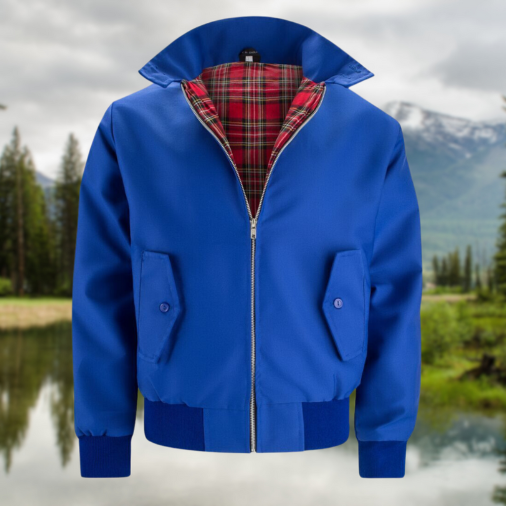 Mens Harrington Jacket Zip Front Classic Fit