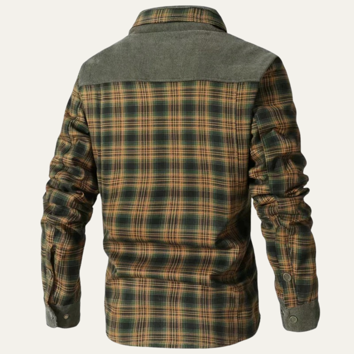 Mens Shirt Jacket Corduroy Yoke Fleece Lined Relaxed Fit