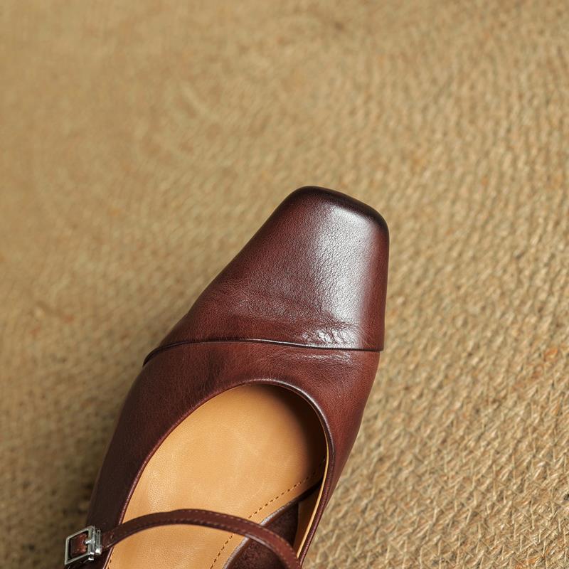 Womens Genuine Leather Pumps Classic Fit