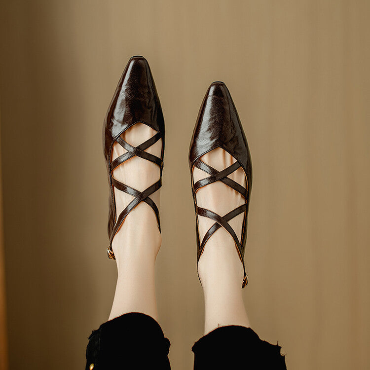 Womens Genuine Leather Heels Classic Fit