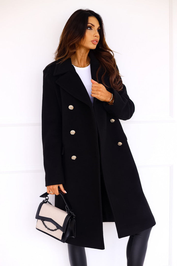 Womens Wool Trench Coat Waterproof Classic Fit Two-Piece