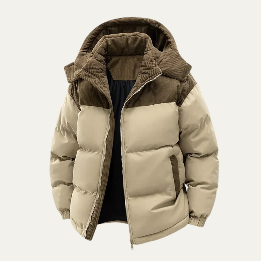 Mens Winter Puffer Jacket Thick Insulated Hooded - BritishMode