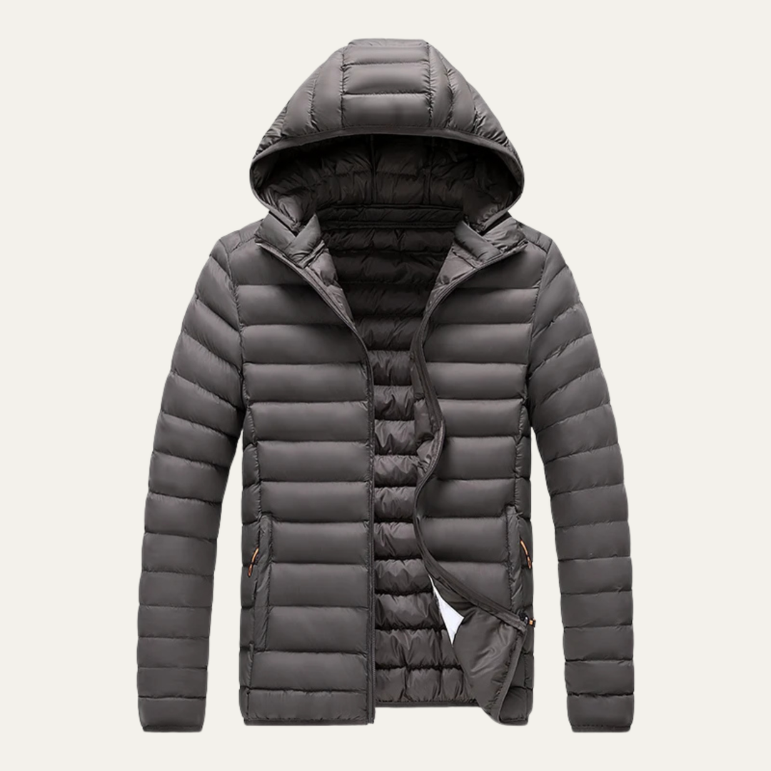Mens Hooded Puffer Parka Jacket Insulated Winter