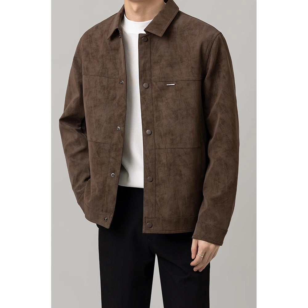 Mens Button-Down Shirt Jacket Classic Fit - BritishMode