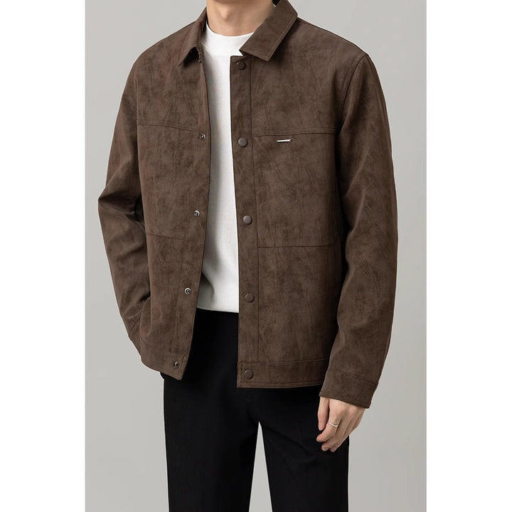Mens Button-Down Shirt Jacket Classic Fit - BritishMode
