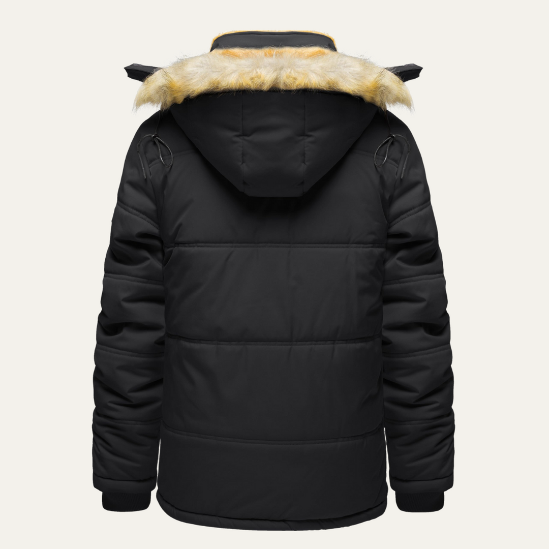 Mens Winter Parka Jacket with Detachable Hood Insulated